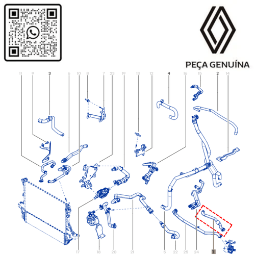 RN 30012R 140530012R MANGUEIRA RADIADOR MASTER 2.3 16V M9T - 4